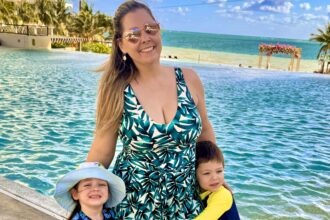 Mum defends using kids’ clubs on holiday - Kayla Squier says taking breaks made her a better parent, hitting back at critics who call it lazy or selfish.