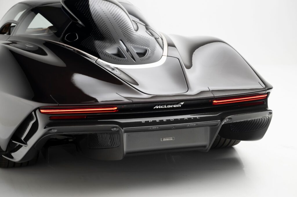 A rare 2020 McLaren Speedtail with just 71 miles, violet finish, £81k roof scoop and 250mph top speed is up for auction at £1.45m through RM Sotheby's.