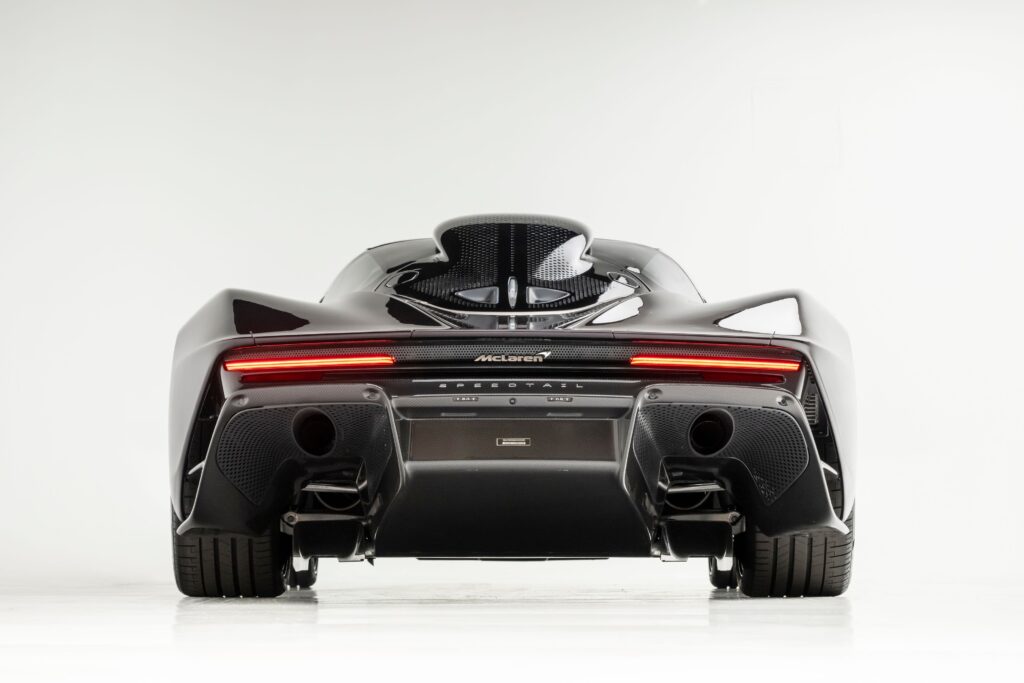 A rare 2020 McLaren Speedtail with just 71 miles, violet finish, £81k roof scoop and 250mph top speed is up for auction at £1.45m through RM Sotheby's.