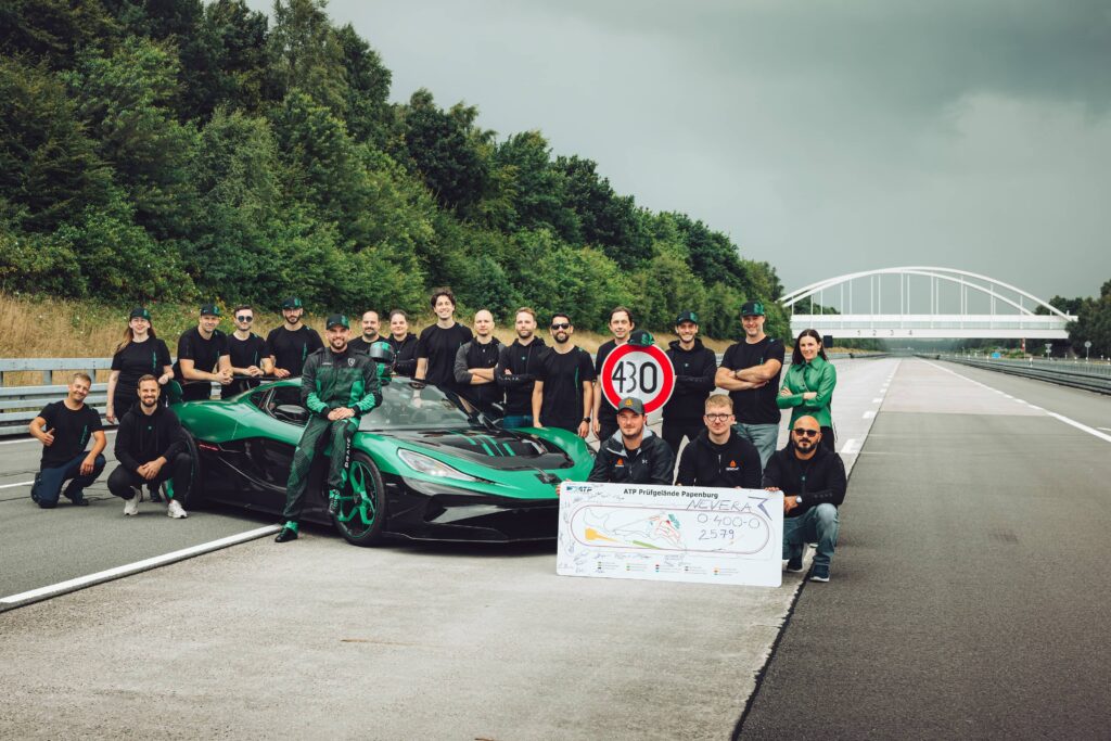 The £1.8m Rimac Nevera R shattered 24 records including 0-249-0mph in 25.79 seconds, hitting 268mph with 2,107bhp, making it the world’s fastest accelerating car.