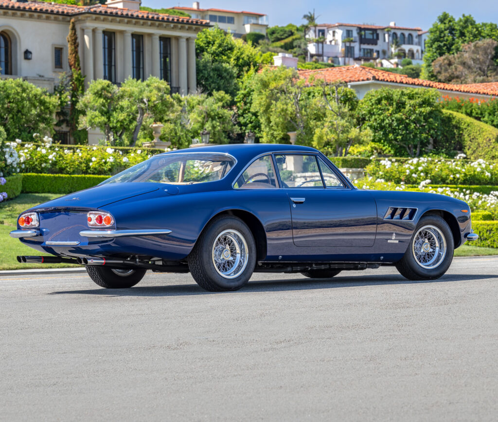 A rare 1965 Ferrari 500 Superfast once owned by shipping tycoon George P Livanos is up for auction in Monterey for £1.3M following a meticulous restoration.