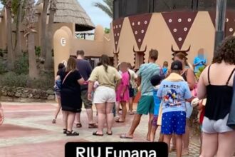 An engaged couple endured daily queues in Cape Verde’s five-star RIU Funana resort as over 100 guests raced for sunbeds amid chaotic morning poolside scenes.