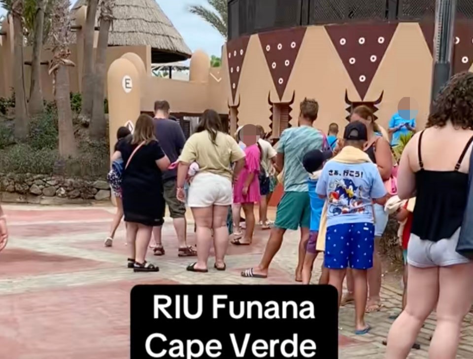 An engaged couple endured daily queues in Cape Verde’s five-star RIU Funana resort as over 100 guests raced for sunbeds amid chaotic morning poolside scenes.