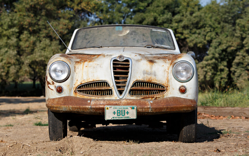 A rare 1952 Alfa Romeo 1900C Cabriolet hidden for 40 years is heading to auction. With original parts and rich history, it's a dream find for classic car collectors.