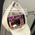 Maddison Gordon wowed passengers with a clever in-flight hack using just a hat and her phone, turning the coat hook into a mini screen holder for hands-free entertainment.