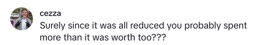 Social media comment on the post of Woman stunned after Too Good To Go haul from Asda includes 7 lettuces and 13 salad bags, leaving her kitchen overrun and prompting doubts about using the app again.