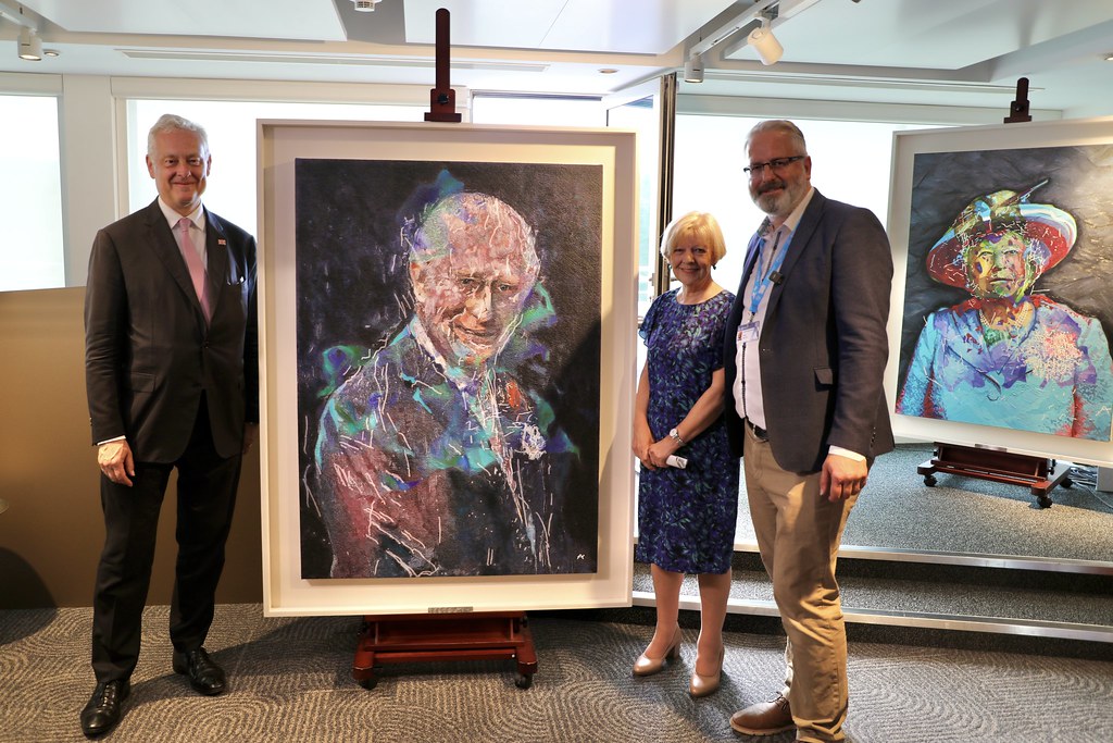 World’s first ultra-realistic robot Ai-Da paints King Charles portrait – unveiled at UN summit in Geneva, sparking global discussion on AI’s role in art and culture.