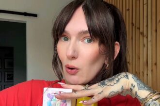 Woman goes viral after revealing Labubu leg tattoo inspired by her £3,000 collectables obsession, saying it brings her joy despite mixed reactions from online critics.