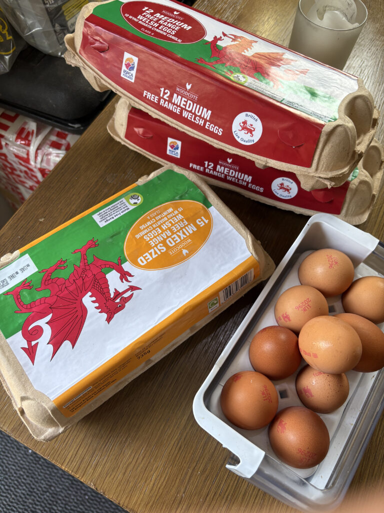 A North Wales man admits eating up to 14 eggs a day despite his girlfriend threatening to move out over the smell, saying he’s obsessed and can’t go a day without them.