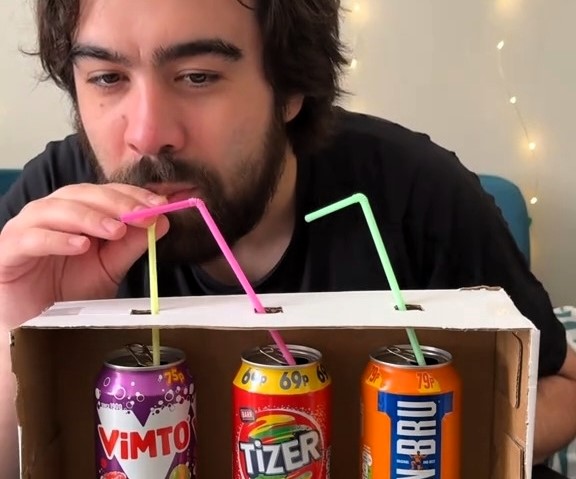 An American in the UK sparked outrage after comparing iconic Scottish drink Irn-Bru to Vimto and rating it 6/10, leaving Scots fuming over his controversial soda review.