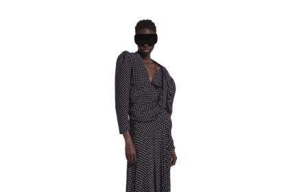Balenciaga faces ridicule for its £2,250 polka dot skirt from the Winter 25 Collection, mocked for looking like it’s tucked into knickers after a toilet mishap.