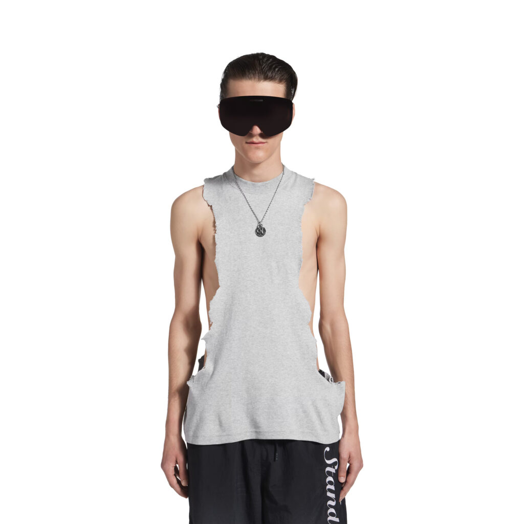 Balenciaga’s winter 2025 collection features a £575 ‘ultra destroyed’ ripped tank top baffling shoppers just days after launching a £775 crumpled plastic tote bag.