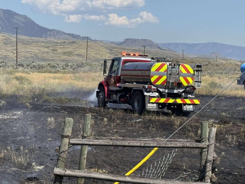 A bushfire and blackout hit Ashcroft, Canada, after an osprey dropped a fish on a power line, sparking flames and cutting power to 1,500 people. The bird escaped unscathed.
