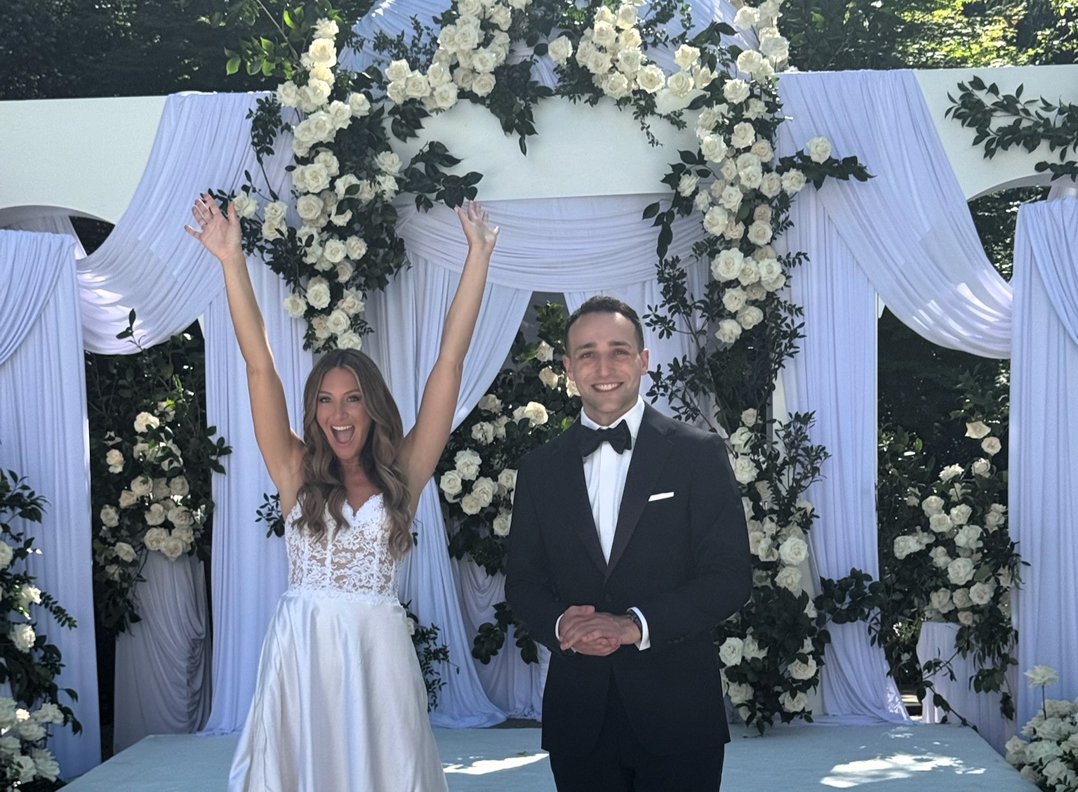 Bride Nicole Wallach hired an Etsy witch for £11.30 to cast a no-rain spell and claims it worked, turning her gloomy forecast into perfect sunshine for her July wedding.
