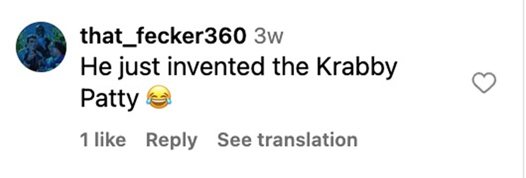 Social media comment on the post of Scuba diver spots real life Mr Krabs in Lake Tahoe as a crab wearing a plumose anemone like a chef’s hat goes viral with millions of views and hilarious SpongeBob jokes.