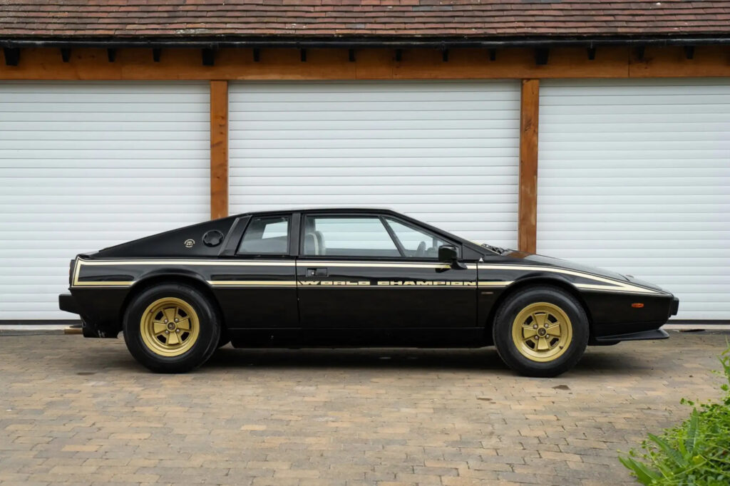 The first Lotus Esprit JPS edition, showcased at the 1978 Earls Court Motor Show, is up for auction at £60,000 with rich history, rarity and iconic James Bond links.