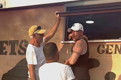 Peter Andre climbed through a toilet window to rescue his eight year old son during a family day out in Cyprus, with fans hailing him a hero despite his kids’ embarrassment.