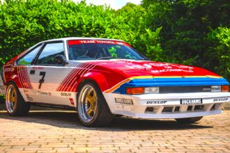 Barry Sheene’s 1985 Toyota Supra, raced in the British Saloon Car Championship and bearing his lucky number 7, is up for auction at £80,000 in Silverstone this August.