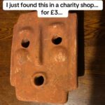 A £3 charity shop find turned into gold for Kyle Taylor, who discovered his quirky stone mask is a 1960s Italian terracotta piece worth over £900 online.