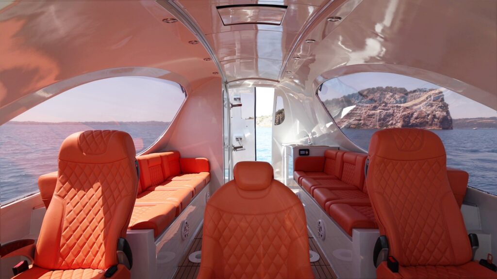The Jet Capsule by Lazzarini Design Studios is a futuristic luxury pod boat starting at £271k, offering custom interiors, zero-emissions cruising and sleek space-age design.