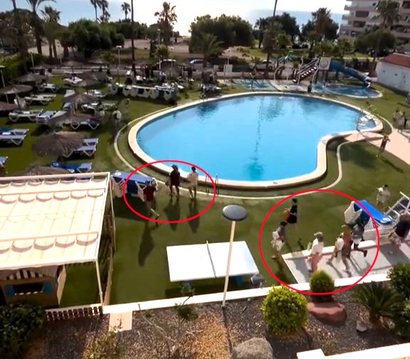A dad on his first all inclusive holiday went viral after filming the chaotic daily sun bed wars at a Spanish hotel, comparing the stampede to a David Attenborough scene.