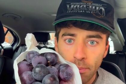 Man spends £75 on luxury grapes from Harrods and shares emotional TikTok review as the fruit surprises him with blueberry like taste and goes viral with millions of views.