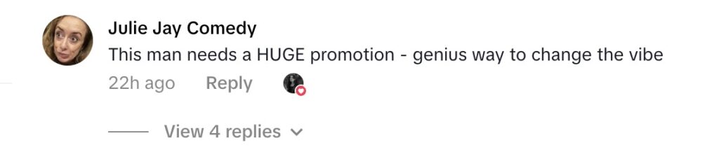 Social media comment on the post of A McDonald’s worker wowed late-night customers at Liverpool Street Station by belting out Robbie Williams’ Angels while calling orders - sparking singalongs and cheers.