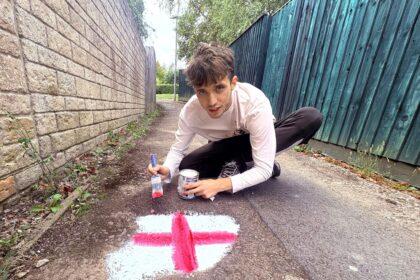 Patriotic potholes in Malmesbury get a makeover as a resident paints St George’s Crosses on them to highlight road issues and push for repairs with local support.