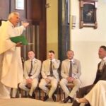 Irish priest stuns wedding guests by swapping hymns for Oasis hit Wonderwall at Mount Temple Church in Westmeath as viral video hails him a legend with 300k views.