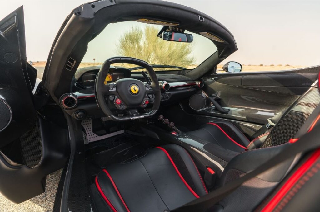 A rare 2017 Ferrari LaFerrari Aperta, faster than a Bugatti Veyron and with just 2,300 miles, is set to sell for £5.5m at RM Sotheby’s Monterey auction this August.