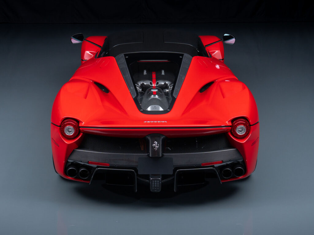 A 2015 Ferrari LaFerrari in Rosso Corsa with just 54 miles and over £127k in options is for sale in Monterey for £3.5m offered in pristine time capsule condition.