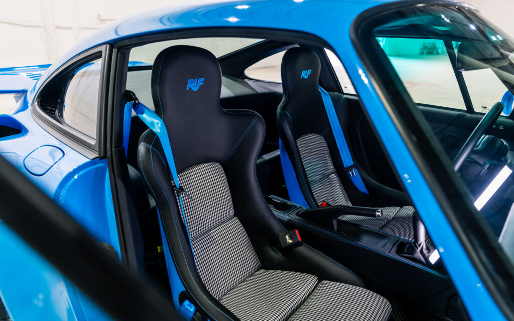 A rare 2021 RUF CTR Anniversary based on the Porsche 911 with 710bhp 224mph top speed and unique Riviera Blue spec is for sale in Monterey for £2.5m with only 200 miles.