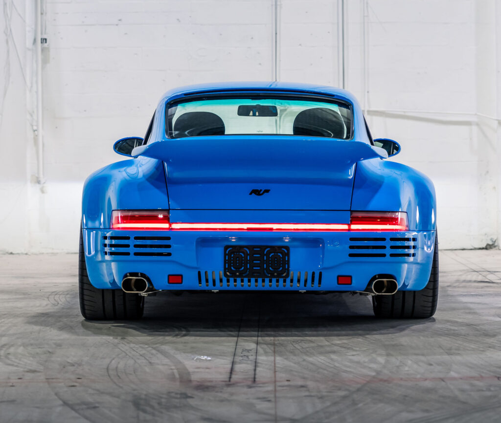 A rare 2021 RUF CTR Anniversary based on the Porsche 911 with 710bhp 224mph top speed and unique Riviera Blue spec is for sale in Monterey for £2.5m with only 200 miles.