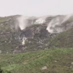 A waterfall in the Highlands of Scotland appeared to flow uphill due to powerful winds from Storm Floris, creating a stunning "waterup" effect in Wester Ross. Locals were amazed by the unusual sight.