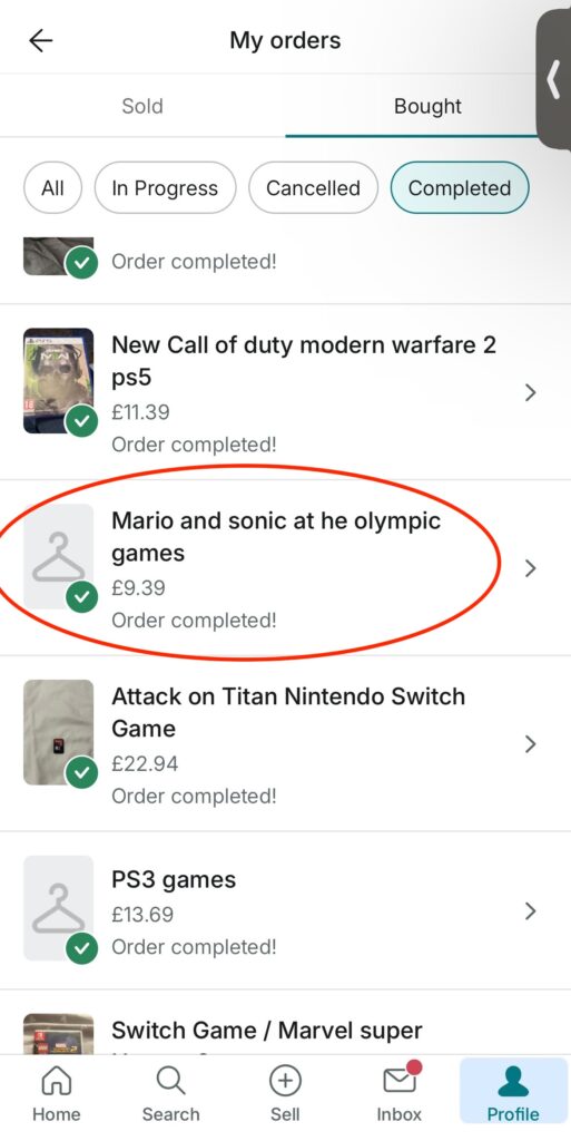 A Vinted buyer was horrified when his £9 Sonic & Mario game arrived stuffed inside a greasy chicken burger box with crumbs still inside - branding the packaging disgusting.