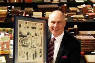 A rare Watchmen comic page by artist Dave Gibbons has sold for £20,800, over ten times its estimate, proving the iconic series still holds huge power with collectors.
