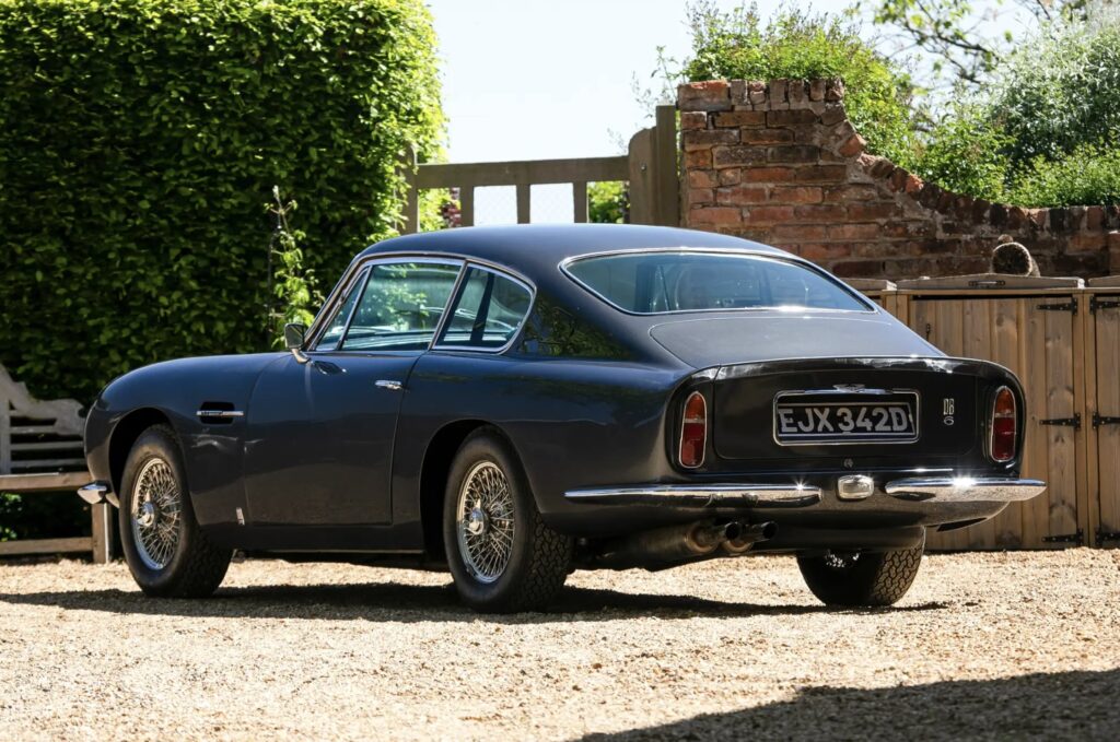 Ultra rare 1966 Aston Martin DB6 Mk1 Vantage sells for £216,000 at auction - classic slate grey grand tourer with manual ZF gearbox had fewer than 5,000 miles since 1991.