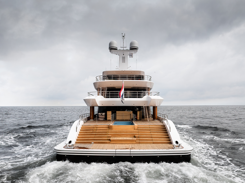 The £62m 72 metre superyacht Stella M offers ultra quiet cruising with low noise diesel electric propulsion six luxury cabins plunge pools and elegant five deck design.