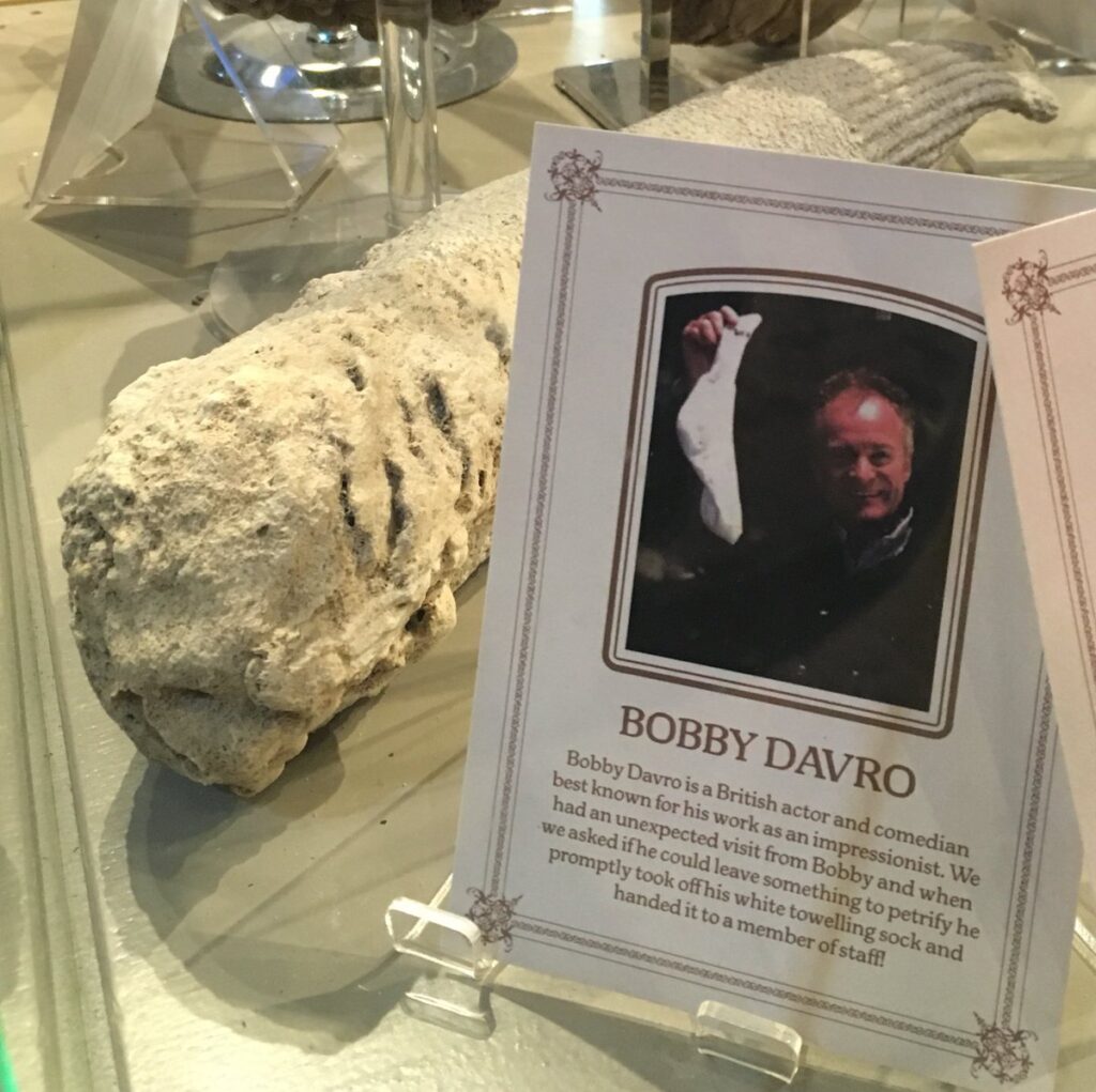 John Craven revisits Mother Shipton’s Cave to see his sock petrified after 20 years - now on display among celebrity items at the historic Knaresborough attraction.