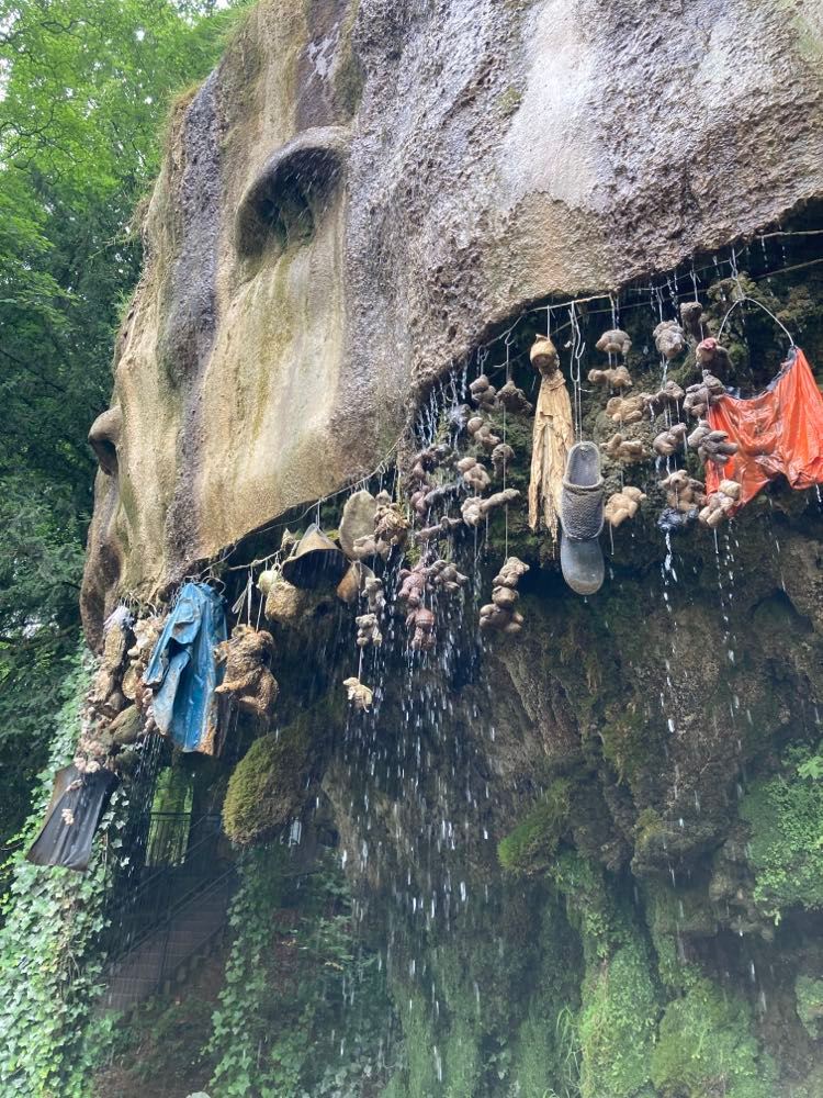 John Craven revisits Mother Shipton’s Cave to see his sock petrified after 20 years - now on display among celebrity items at the historic Knaresborough attraction.