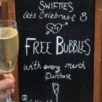 Taylor Swift fans can toast her engagement with free bubbly at The Black Dog pub in Vauxhall London - the bar named on her album is offering drinks for Swifties.