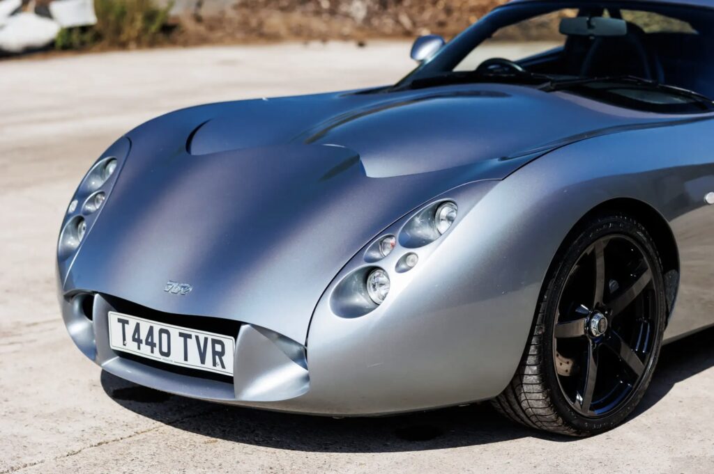 The only production TVR T440R, a 215mph Le Mans-inspired British supercar with a 4.2L 440bhp engine, is for sale at £190,000, offering unmatched rarity and performance.