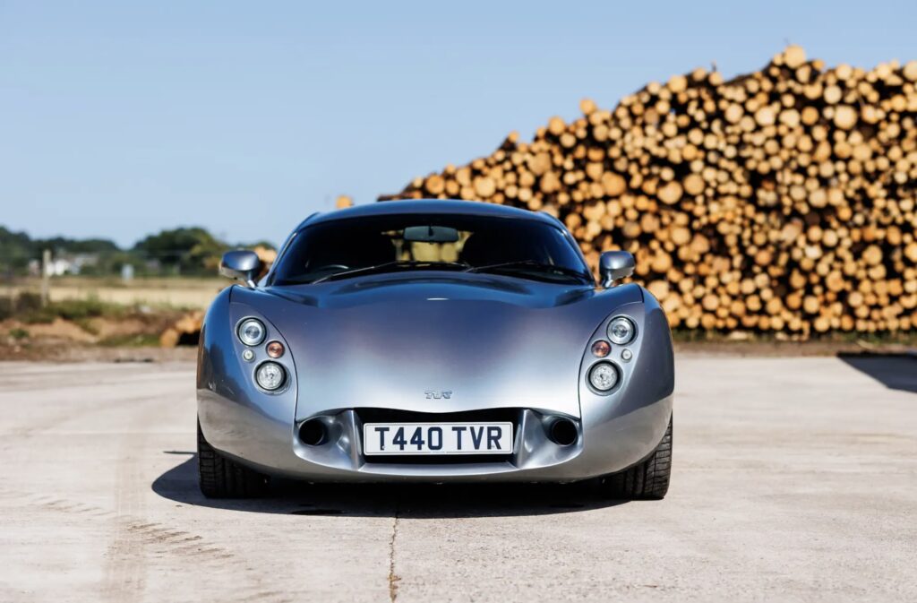 The only production TVR T440R, a 215mph Le Mans-inspired British supercar with a 4.2L 440bhp engine, is for sale at £190,000, offering unmatched rarity and performance.