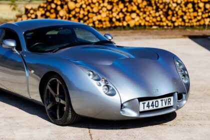 The only production TVR T440R, a 215mph Le Mans-inspired British supercar with a 4.2L 440bhp engine, is for sale at £190,000, offering unmatched rarity and performance.