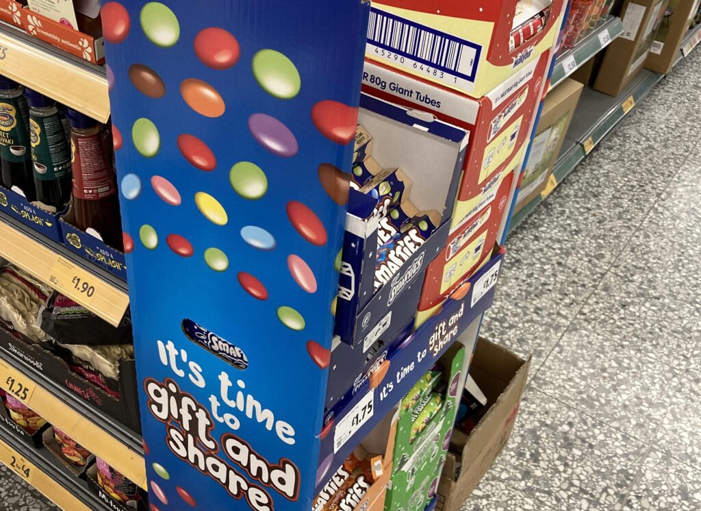 A Morrisons shopper was shocked to find Christmas sweets on display during a summer heatwave, sparking disbelief from his kids and a wave of early festive confusion.