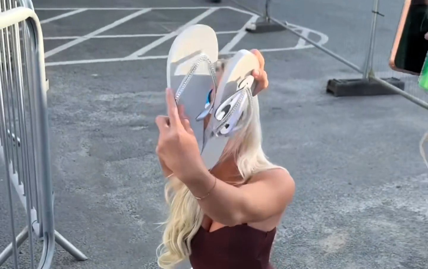 Woman goes viral after ordering flip flops to a Manchester rave via Deliveroo so she could keep dancing - viral video racks up over 1.1 million views online.