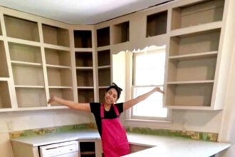 Mum transforms fire-damaged kitchen for just £1,500 after £12k builder quote by bargain hunting and DIY hacks as family project saves thousands and boosts her confidence.