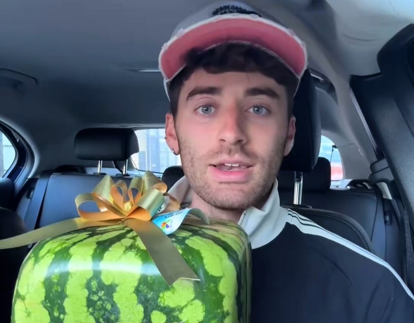 TikTok star spends £175 on square watermelon and says it’s the juiciest and sweetest he’s ever tasted - viral review sparks debate over whether it’s worth the price.