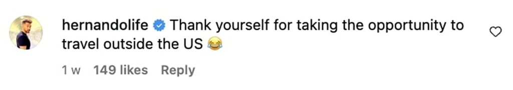 Social media comment on the post of American tourist nearly arrested in London after Airbnb mix up - Nick Toteda confuses British floor system and accidentally enters wrong flat before realising mistake.