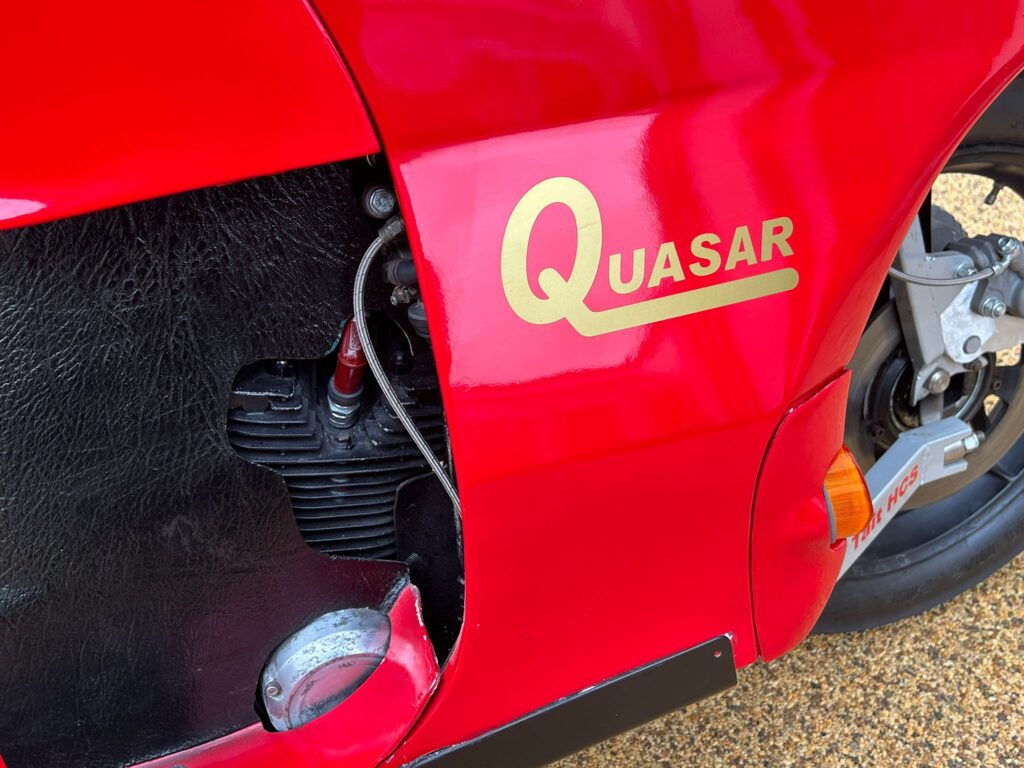The rare Quasar motorbike car hybrid from 1980, one of just 21 built with a Suzuki GS 850 engine, heads to auction with estimates of £6,000 to £7,000 for collectors.The rare Quasar motorbike car hybrid from 1980, one of just 21 built with a Suzuki GS 850 engine, heads to auction with estimates of £6,000 to £7,000 for collectors.